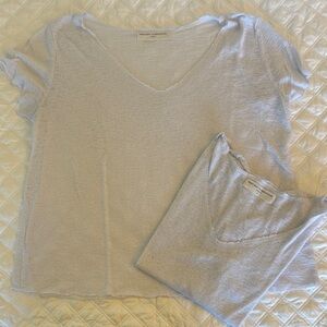 Light Gray V-Neck T-Shirt